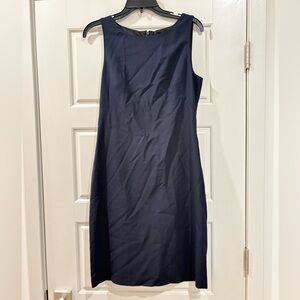 Theory Blue Sleeveless Sheath Midi Dress